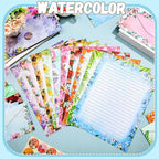TaoBary 160 Pcs Stationery Paper Set 50 Double Sided Stationery Papers - Image 2