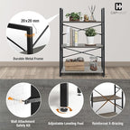 CAPHAUS 3 Tier Small Bookshelf, 24 Inch Width Free Standing Shelf, Bookcase - Image 5