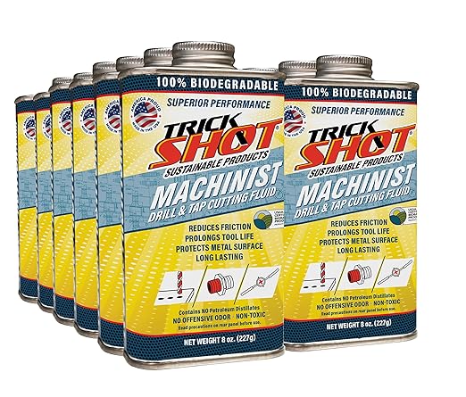 Premium USA-Made Cutting Oil & Fluid | 12 Unit Case - 8 oz. Metal Can | by TrickShotSustainableProducts