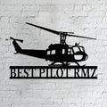 Personalized Metal Airplane Wall Art, Airplane Name Sign, Customized Pilot Name by Unknown