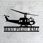 Personalized Metal Airplane Wall Art, Airplane Name Sign, Customized Pilot Name by Unknown