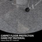 32x48 Inch Office Chair Mat for Carpet Floor, Flat Shipping | Heavy Duty Clear Plastic Rolling Chair Mat for Carpet, Under Computer Desk Chair Floor Mats Protector Carpeted Floors