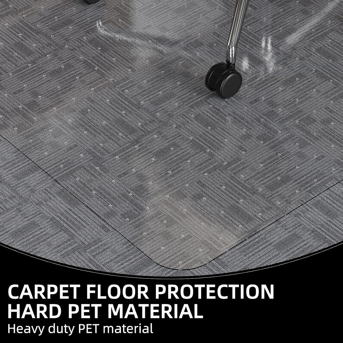 32x48 Inch Office Chair Mat for Carpet Floor, Flat Shipping | Heavy Duty Clear Plastic Rolling Chair Mat for Carpet, Under Computer Desk Chair Floor Mats Protector Carpeted Floors