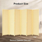 JOSTYLE Room Divider Folding Privacy Screen, 6 Panel Room Divider Screen - 6 - Image 2