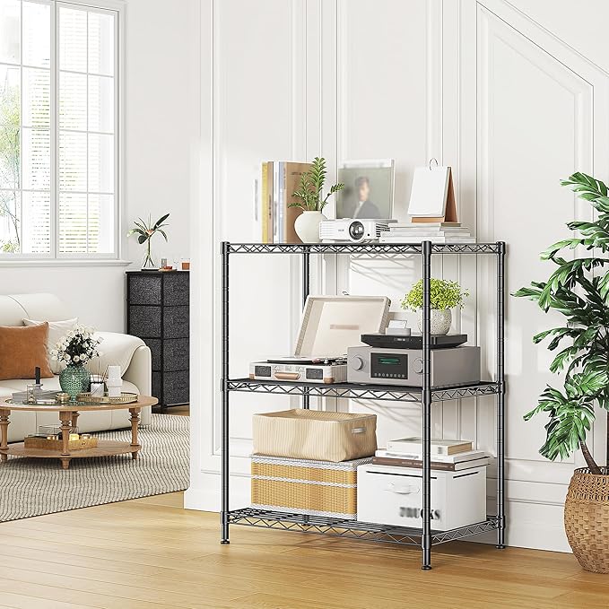 3 Tier Storage Shelves Metal Shelving Unit, Adjustable Wire Rack Pantry Kitchen - Image 8