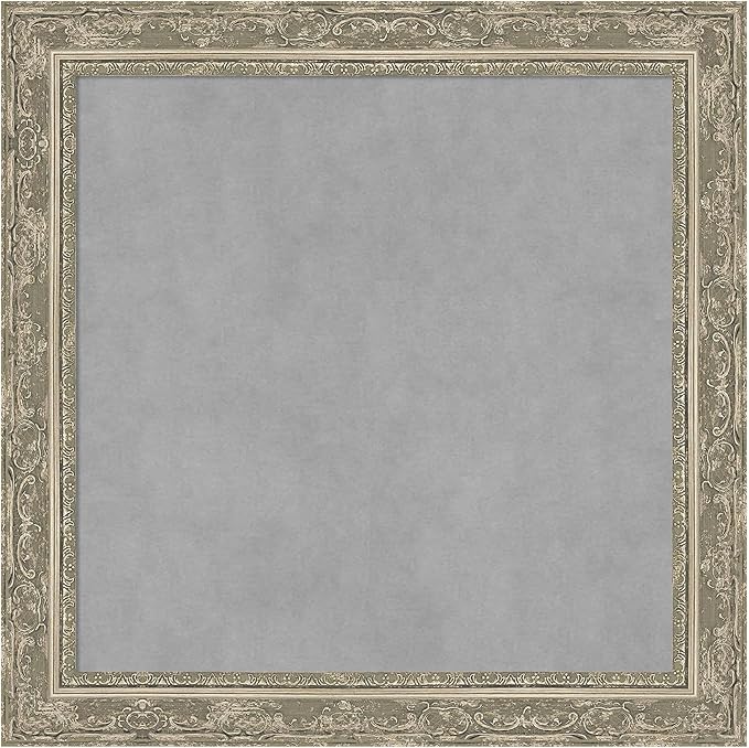Amanti Art Silver Framed Magnetic Board 24x24 Medium Vision Board by AmantiArt