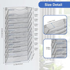 EasyPAG Wall File Organizer for Office 10 Pocket Mesh Wall Mounted Paper - Image 2