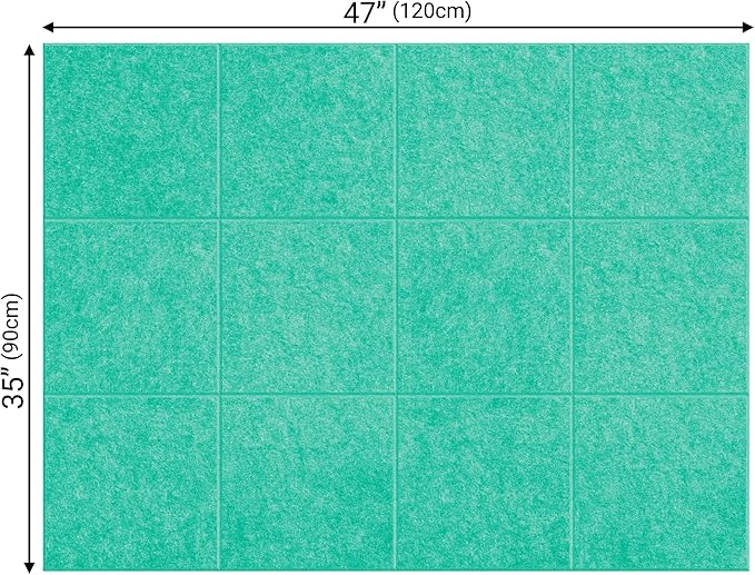 AKTOP Cork Board Bulletin Board 47"x35", 12 Pack Removable Felt Cork Board Tiles - Image 4