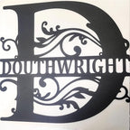 Personalized Metal Name Signs, Split Letter Monogram Wall Decor, Custom Last - Image 2