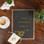 Felt Letter Board with Rustic Vintage Frame and Stand 12x16 inch, Numbers and - Image 4