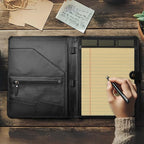 LEATHER VILLAGE Portfolio Professional Organizer – Carbon Fiber Genuine Leather - Image 6