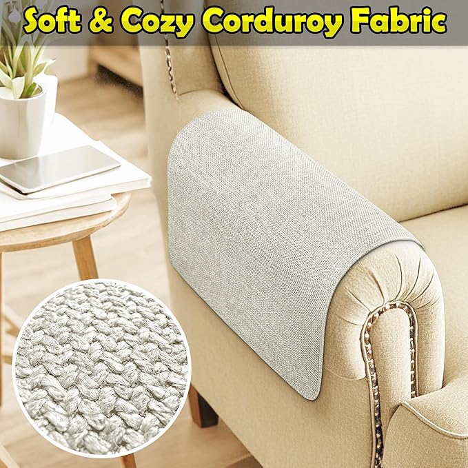 Couch Arm Covers, Waterproof Armrest Cover - Image 4