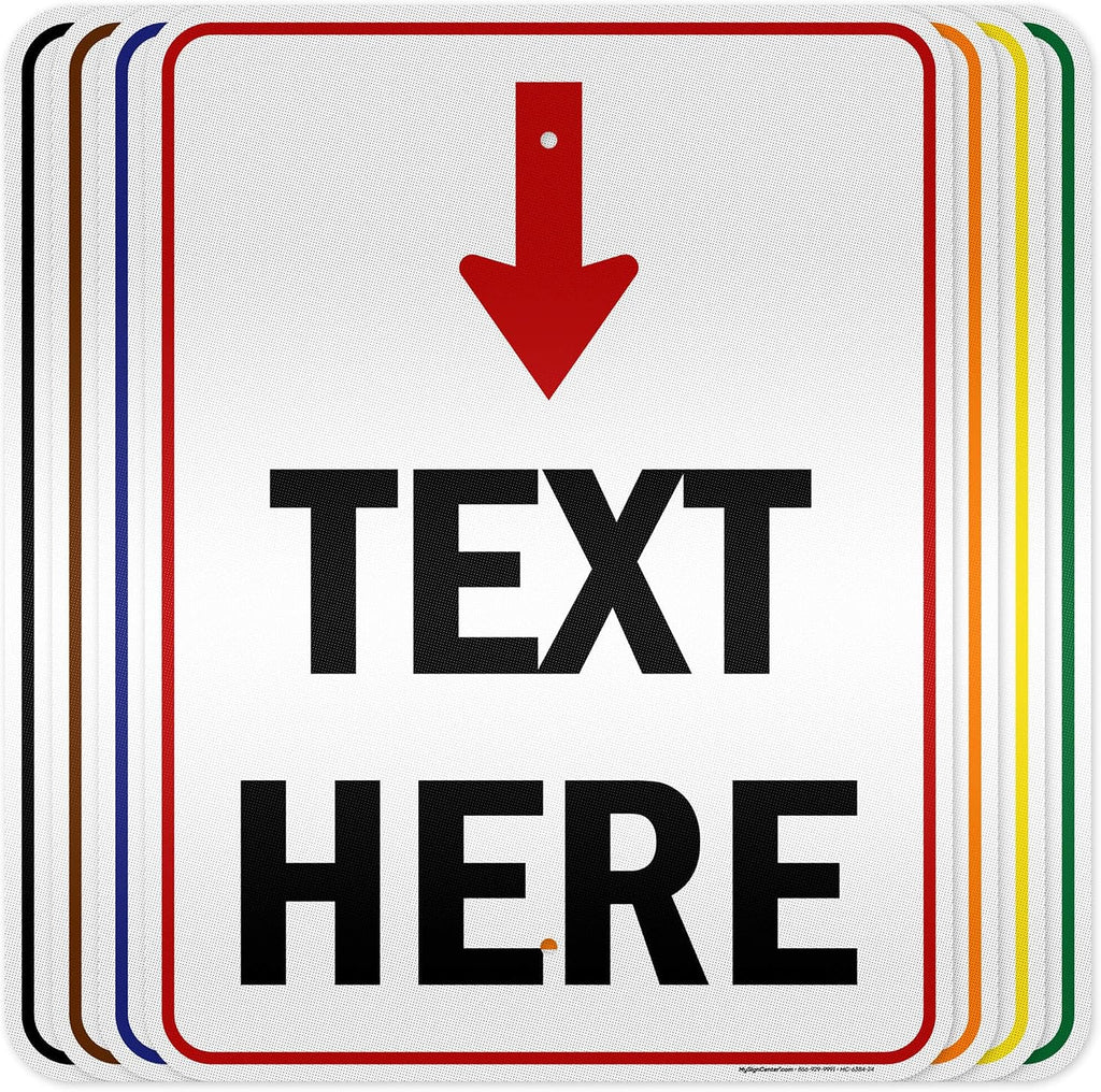 Custom Arrow, Custom Directional Sign, Arrow Down Sign, 18x24 Inches, 3M EGP