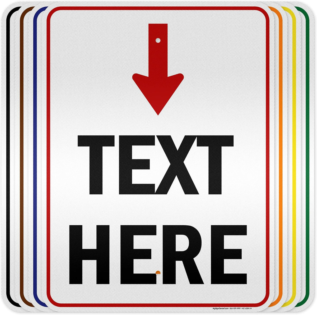 Custom Arrow, Custom Directional Sign, Arrow Down Sign, 18x24 Inches, 3M EGP