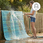 fab habitat outdoor rug - waterproof, fade resistant on a desk or shelf