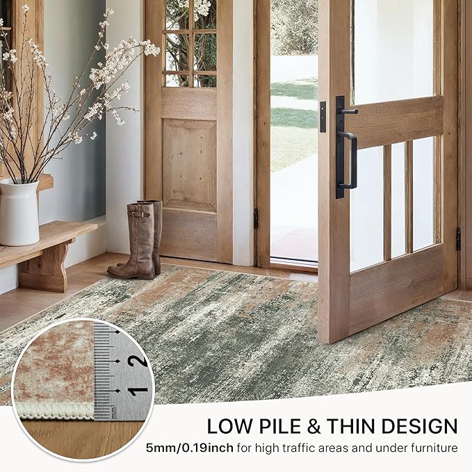 GENIMO 6x9 Area Rug-Washable, Lightweight Foldable Low Pile Carpet - Image 6