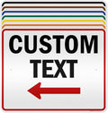 Custom Arrow Directional Sign, Left Arrow, 24x30 Inches, 3M EGP Reflective