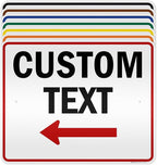 Custom Arrow Directional Sign, Left Arrow, 24x30 Inches, 3M EGP Reflective by MySignCenter