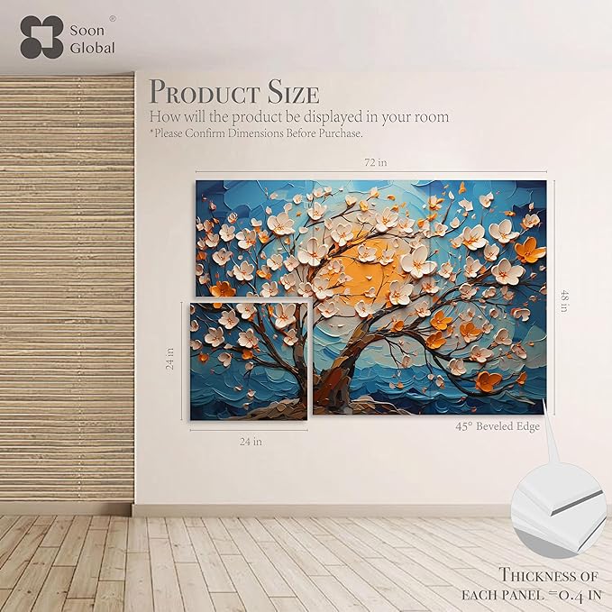 Soon Global Acoustical Wall Panels, 72 X 48 Inches Art Acoustic Panels - Image 2