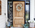 Tall Outdoor Welcome Sign - 6ft Black Rustic Modern Farmhouse Decor by DQ+DQ+HOME+DECOR