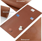CENNBIE Leather Desk Mat, Extended Non-Slip Table Pad, Waterproof PU Leather - Image 3