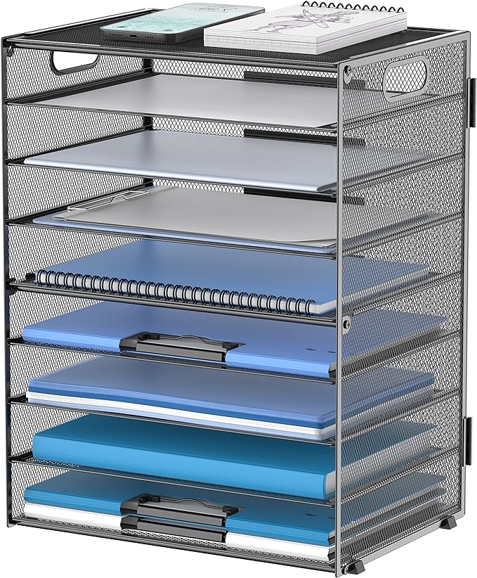 DALTACK 9-Tier Paper Letter Tray Desk Organizer by DALTACK