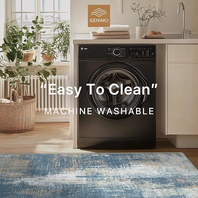 GENIMO Washable Area Rugs for Living Room, 8x10 Modern Non Slip Rugs, Low Pile - Image 5