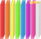 32 Pcs Clear Plastic Ruler 12 Inch, Rulers Bulk by Officygnet