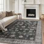 GENIMO 5x7 Area Rugs for Living Room, Machine Washable Non Slip Vintage Retro by GENIMO
