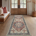 GENIMO 2x10 Runner Rugs for Hallway, Machine Washable Non Slip Vintage Rugs - Image 2
