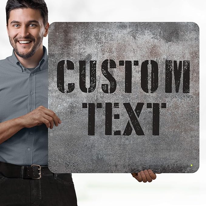 Custom Sign, Custom Street Sign, 11 Font Colors, 13 Font Styles, 4 Hole Options - Image 2