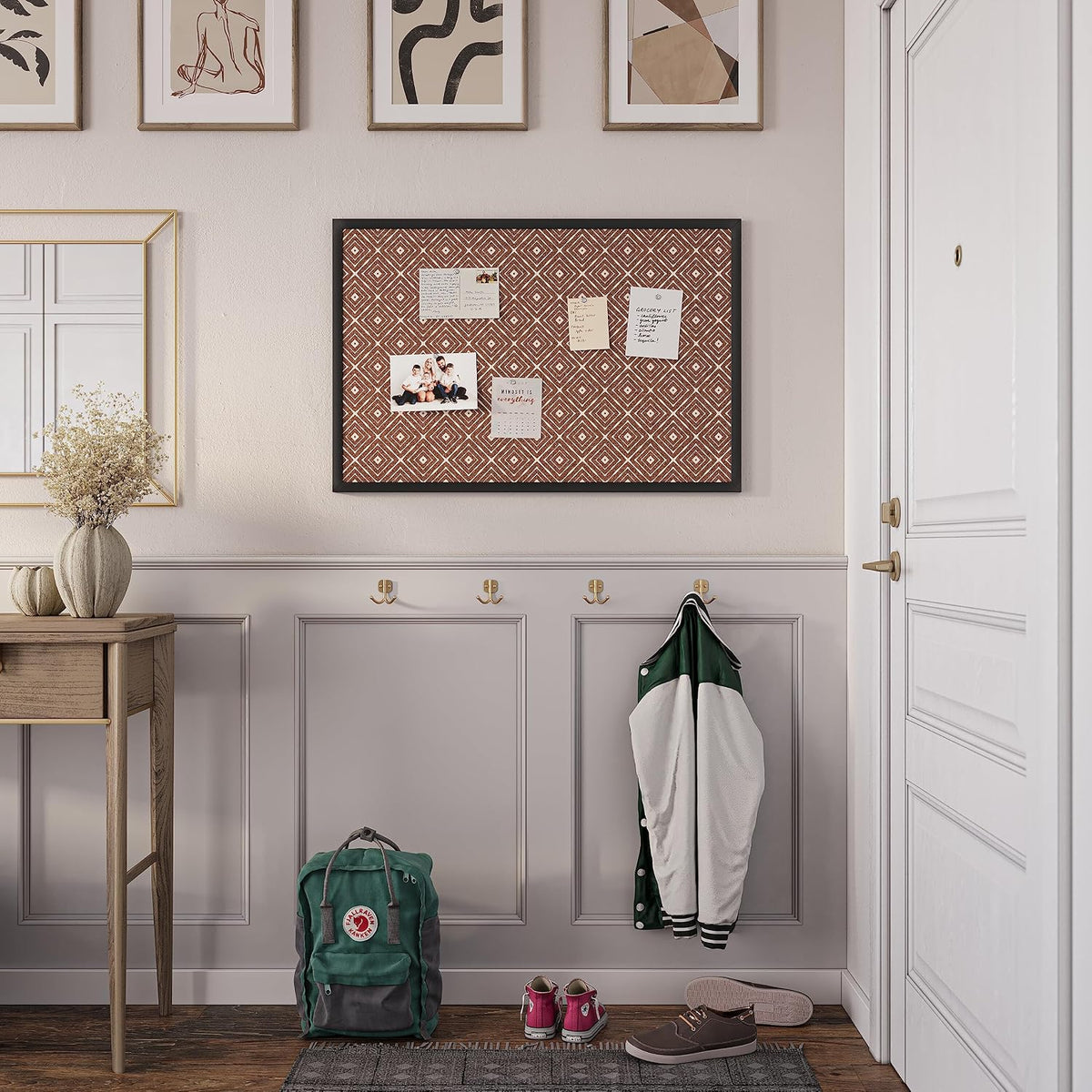 U Brands Cork Bulletin Board, 24 x 36, Black Wood Frame, Diamond