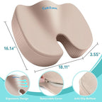 Office Chair Seat Cushion, Cooling Gel Enhanced Memory Foam Cushion - Image 3