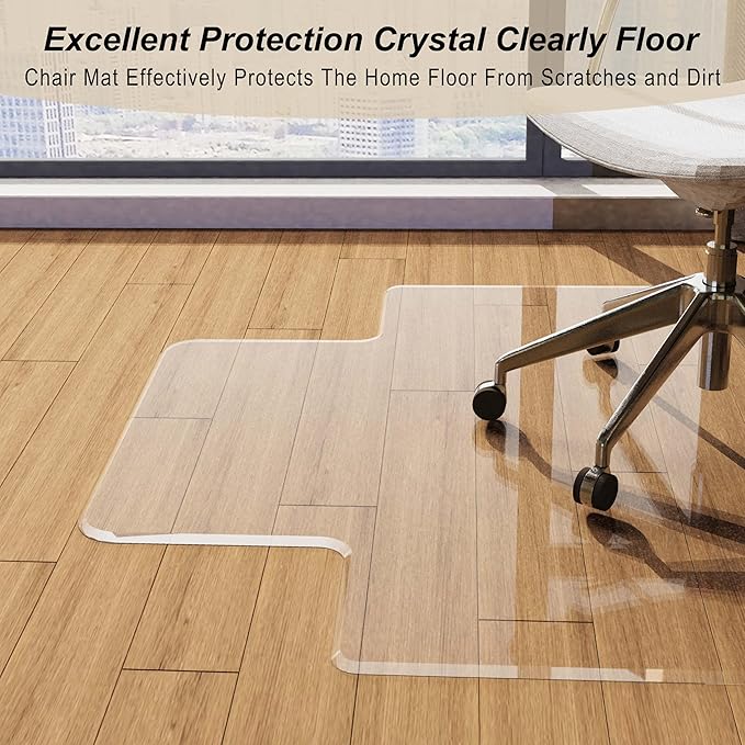 MESAILUP Beveled Edge Irregular Office Chair Mat - Image 3
