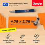 GAUDER Magnetic Dry Erase Labels | 30x Magnetic Labels | 30x Dry Erase Magnets - Image 2