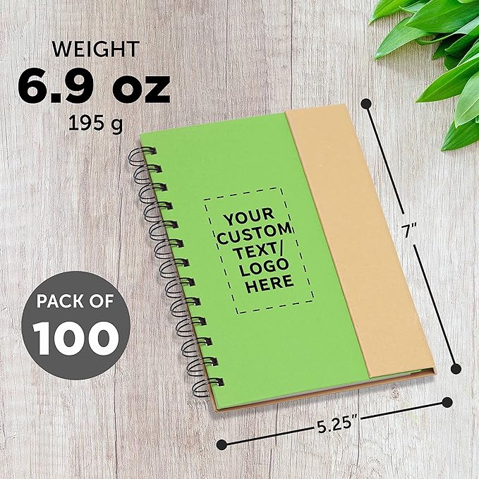 DISCOUNT PROMOS Custom Eco Friendly Spiral Notebooks - Image 5