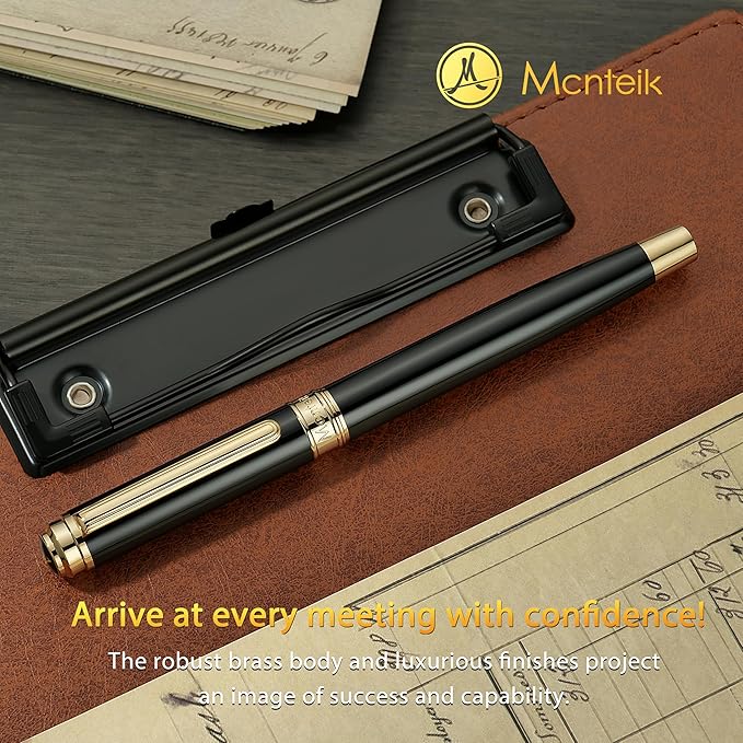 MCNTEIK 317 Fountain Pen, Stunning Luxury Piano Lacquer, 18K Gilded Nib - Image 9