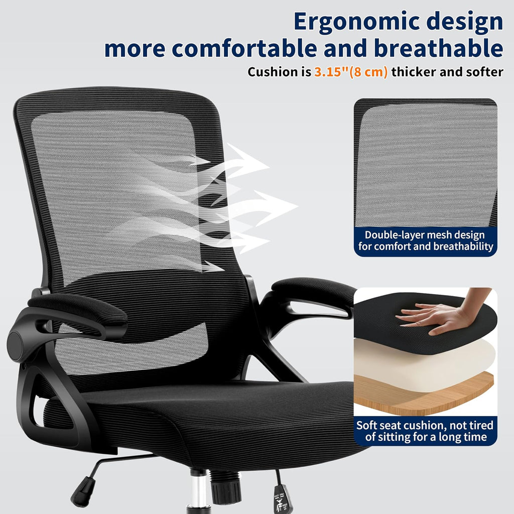 ergonomic office chair desk chair with adjustable lumbar, package contents