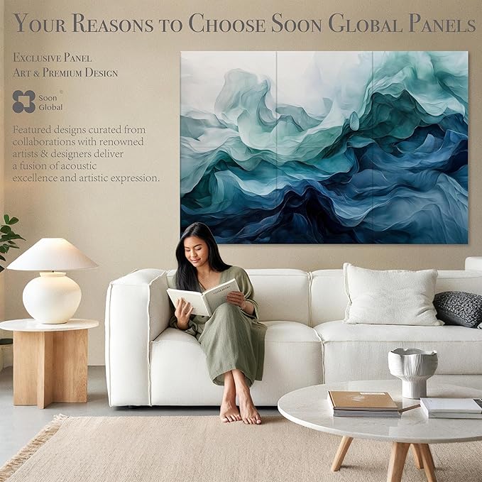 Soon Global Acoustical Wall Panels, 72 X 48 Inches Art Acoustic Panels - Image 6
