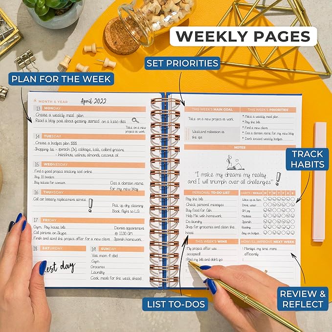 Clever Fox Planner 2nd Edition Spiral – Colorful Weekly & Monthly Goal Planner - Image 3