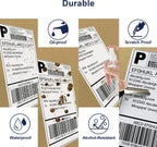 POLONO 4x6 Thermal Labels Fanfold, 500 Shipping Labels for Label Printer | Commercial Grade, No BPA or BPS, Print Clear and Sharp, Direct Thermal Shipping Labels Compatible with Thermal Printer