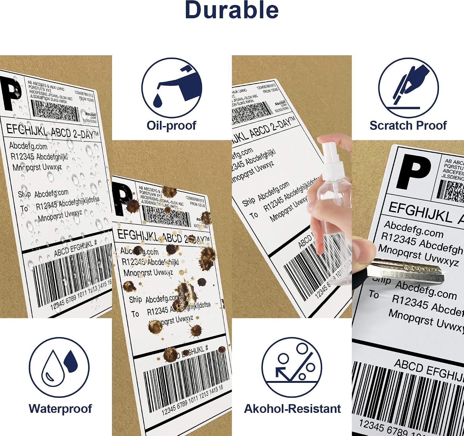 POLONO 4x6 Thermal Labels Fanfold, 500 Shipping Labels for Label Printer | Commercial Grade, No BPA or BPS, Print Clear and Sharp, Direct Thermal Shipping Labels Compatible with Thermal Printer