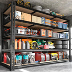 ROOMFAVE 60" W Garage Shelving 72" H Metal Shelving 3500LBS Storage Shelves - Image 9