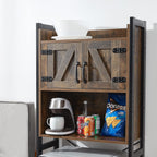 Yak About It® Dorm Hutch - Over the Fridge Organizer - Dark Wood Walnut