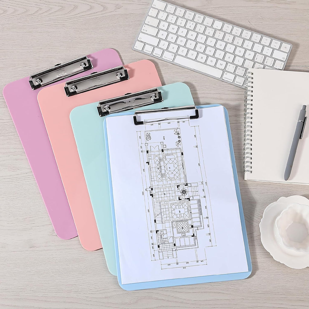 Mr. Pen- Plastic Clipboard, 12.5" x 9", 2 Pack, Orange Clipboard Plastic | Low-Profile Metal Clip with Retractable Hanging Hole