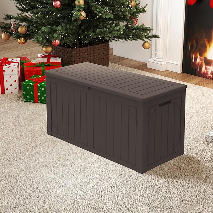 Decksplore 100 Gallon Outdoor Storage Box Waterproof, Lockable Resin Deck Box by Decksplore%E2%80%94BuiltforOutdoor