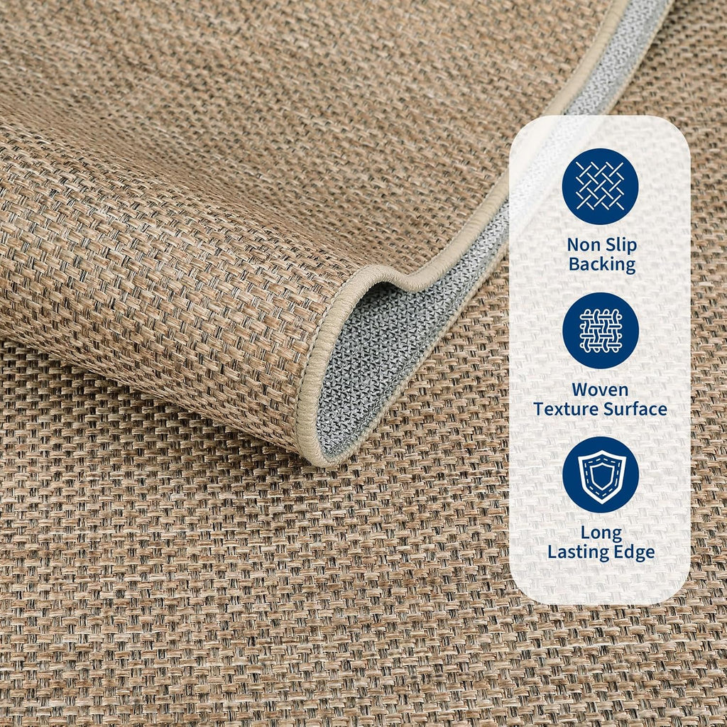 garveehome 2x6 runner rug for hallway modern solid, close-up detail