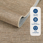 garveehome 2x6 runner rug for hallway modern solid, close-up detail