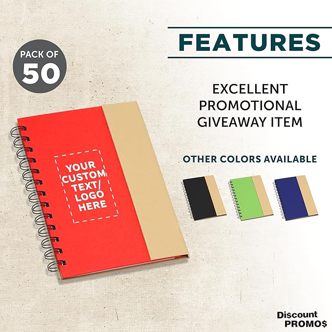 DISCOUNT PROMOS Custom Eco Friendly Spiral Notebooks - Image 2