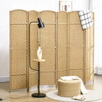 HOMCOM Room Divider, 6 Panel Folding Privacy Screen, 5.6' Tall Freestanding - Image 2